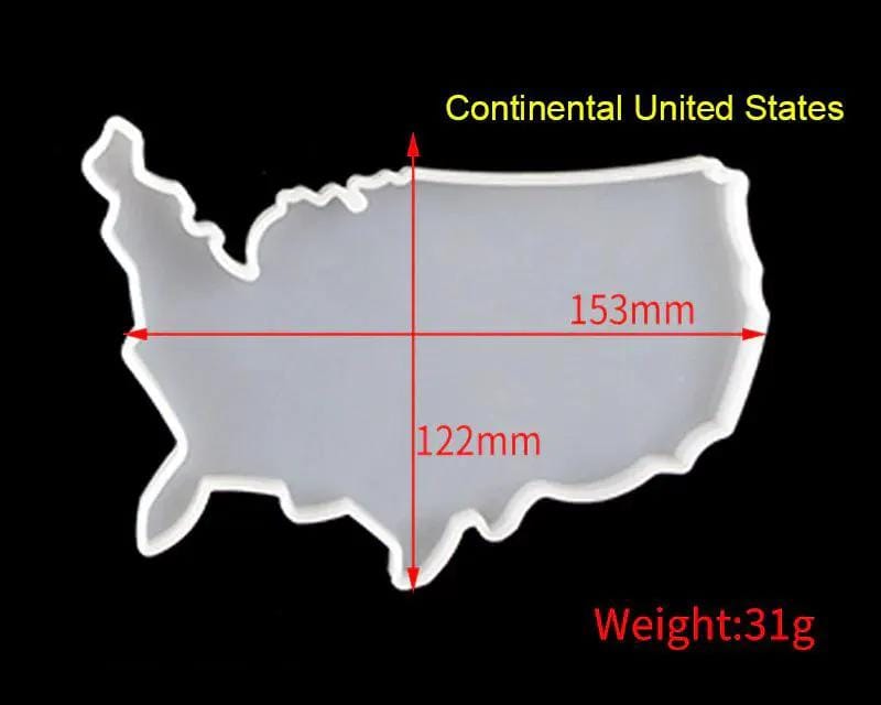 Resin Art NZ Moulds World Map Moulds - Continental United States World Map Moulds - Continental United States | NZ
