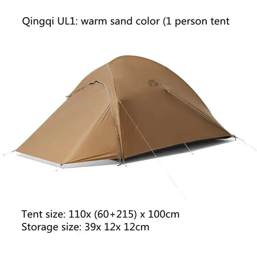 Portable Outdoor Camping Tent with Vestibule - 1-3 Person Double Layer Waterproof Tent | Aluminum Frame – view 1