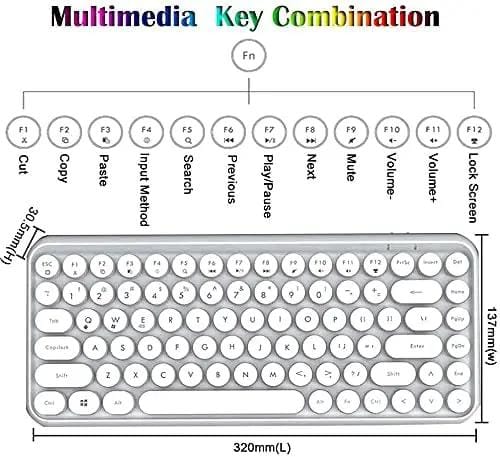 Wireless Bluetooth Keyboard for iOS Windows Android (TT598(1)) – view 5