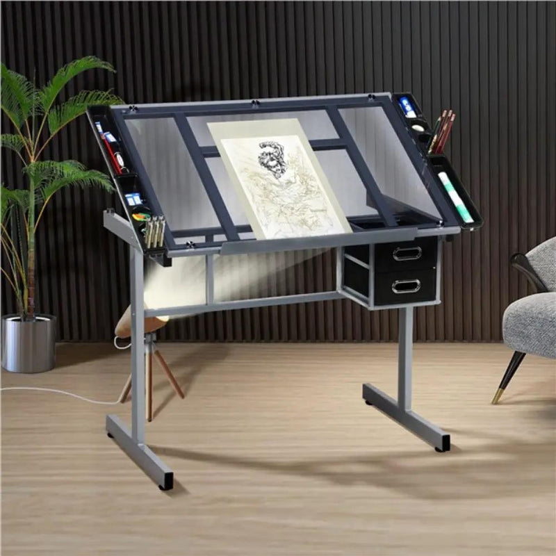 Yaheetech Adjustable Drafting Drawing Craft Table Adjustable Drafting Drawing Craft Table