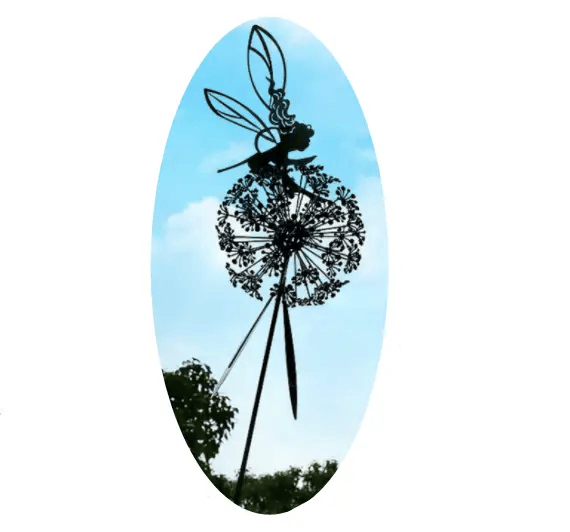 Garden Stakes Fairy Dandelion Sculpture Statue – view 1