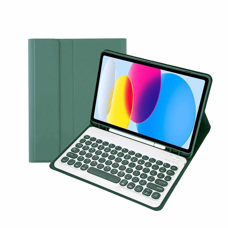iPad 10th Gen 10.9, iPad 11 (A16 2025) Keyboard Case - Green – view 1