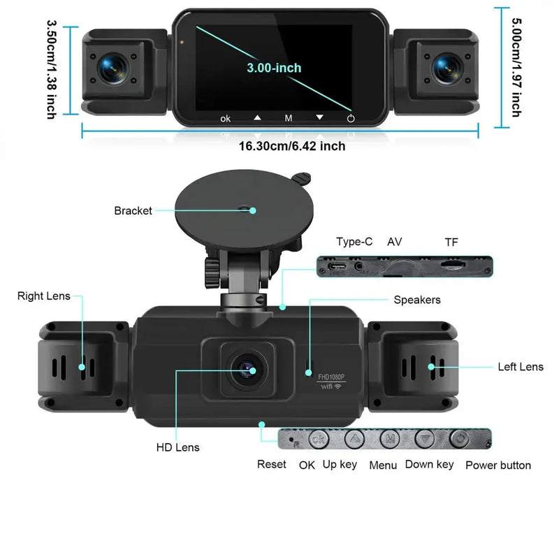 360° Dash Cam with WiFi & 24H Parking Mode (available in different storage capacity) – view 18