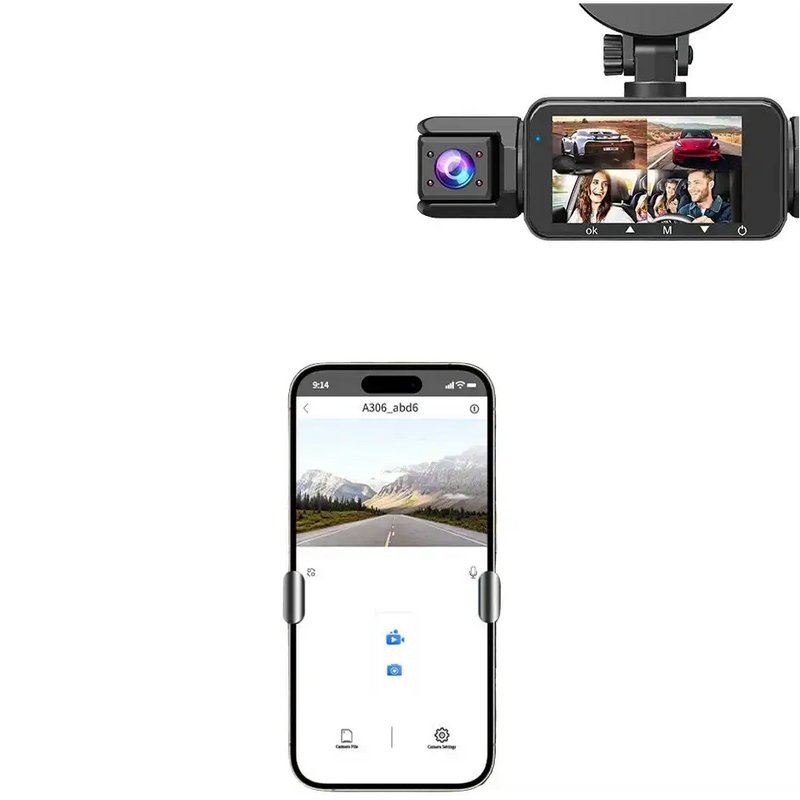 360° Dash Cam with WiFi & 24H Parking Mode (available in different storage capacity) – view 3