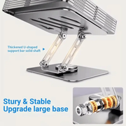 Adjustable 360 Degree Rotating Foldable Laptop Stand with Cooling Mount – view 3