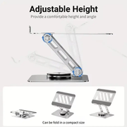 Adjustable 360 Degree Rotating Foldable Laptop Stand with Cooling Mount – view 4