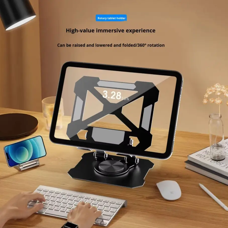 Multifunctional 360 Degree Rotation Adjustable Metal Stand for Tablet, PC & Desktop – view 5