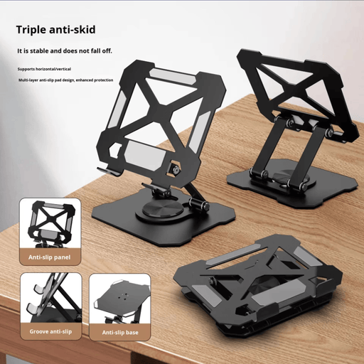 Multifunctional 360 Degree Rotation Adjustable Folding Metal Tablet Stand – view 2