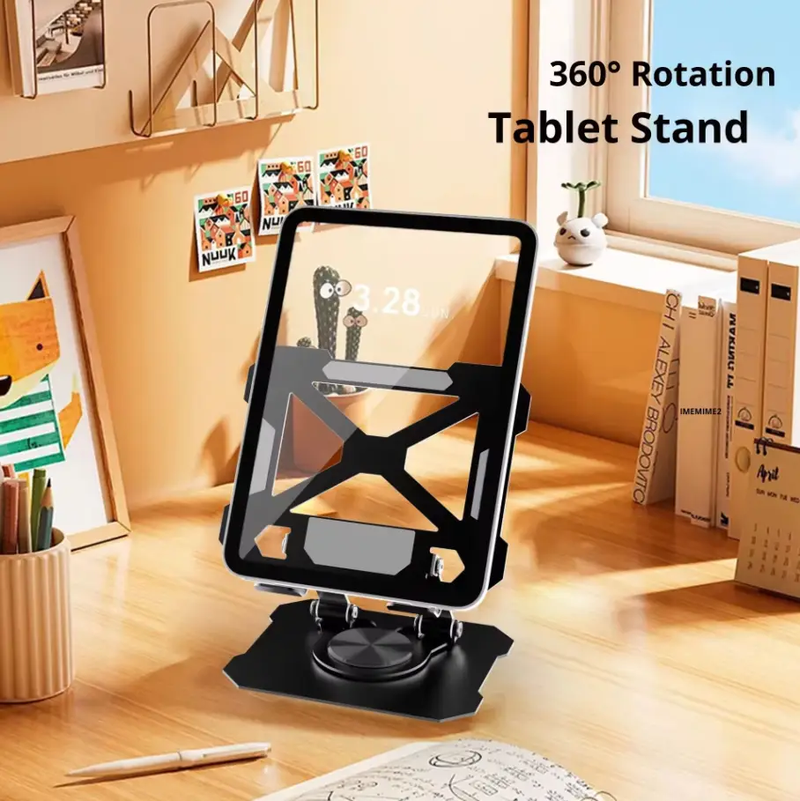 Multifunctional 360 Degree Rotation Adjustable Folding Metal Tablet Stand – view 4