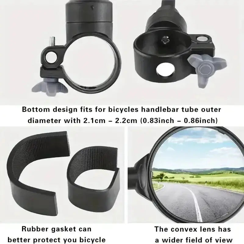 Habicare SS 360° Rotatable Bicycle Handlebar Mirror 360° Rotatable Bicycle Handlebar Mirror