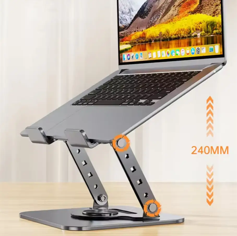 360° Rotating Adjustable Aluminum Laptop & Tablet Stand for Desktop – view 4