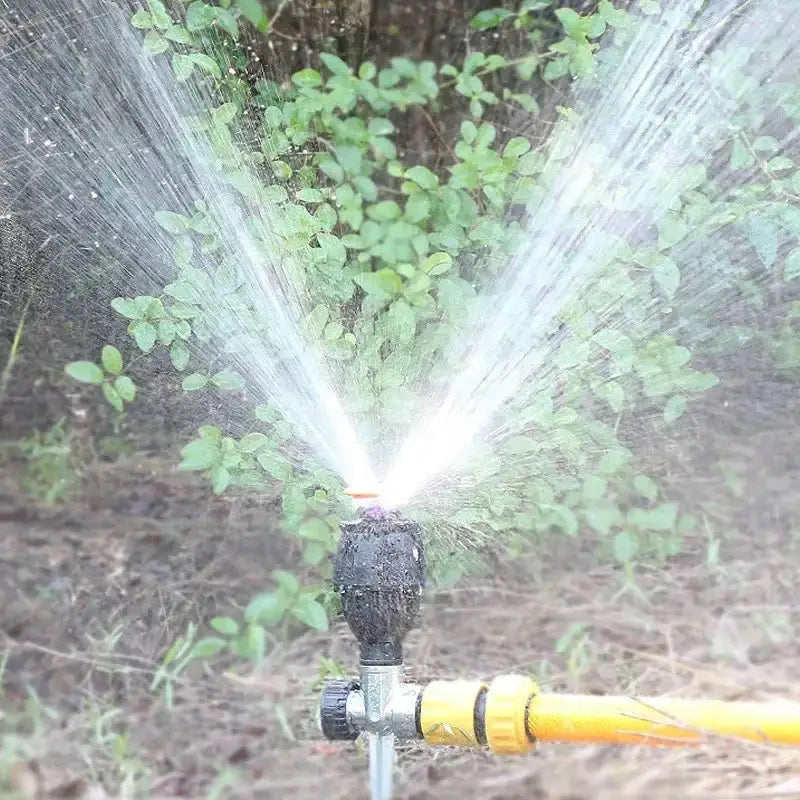 360° Rotating Garden Sprinkler with Tripod Irrigation Stand – view 8
