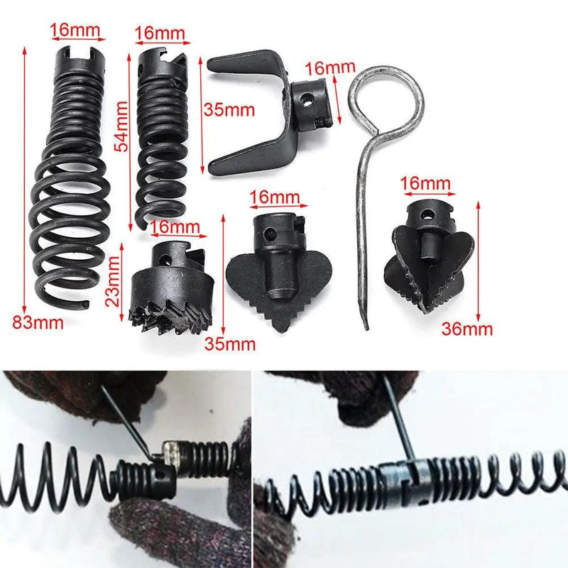 16mm Plumber Drain Pipeline Sewer Cleaner 12M Drill Bit for Snake Pipe Drill Kit – view 5