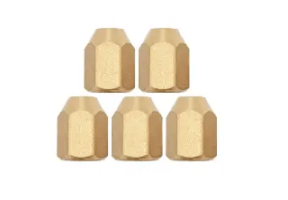 Trojan Trailer Brake Components Brass Flare Nut - 1/2" Hex - 3/8" UNF - 5 Pack Brass Flare Nut - 1/2" Hex - 3/8" UNF - 5 Pack