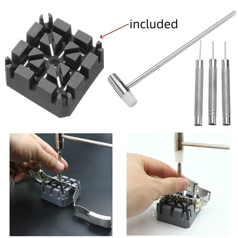 506pcs Watch Repair Tool Kit Back Case Opener Remover Spring Pin Bars Watchmaker – view 7