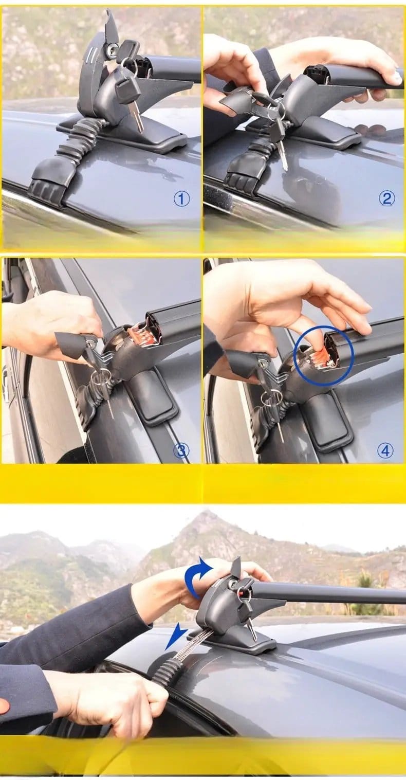 salelink.co.nz Unbranded Universal Car Roof Rack Cross Bars Universal Car Roof Rack Cross Bars | Action Outdoors NZ