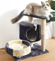 Cat Tree Scratching Post with house & mouse 53cm – view 1