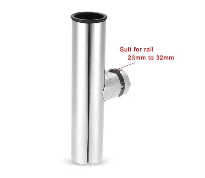 salelink.co.nz Unbranded Fishing Rod Holder 26-32mm Rail Mount 316 Stainless Rail Mount Rod Holder 26 To 32mm Clamp