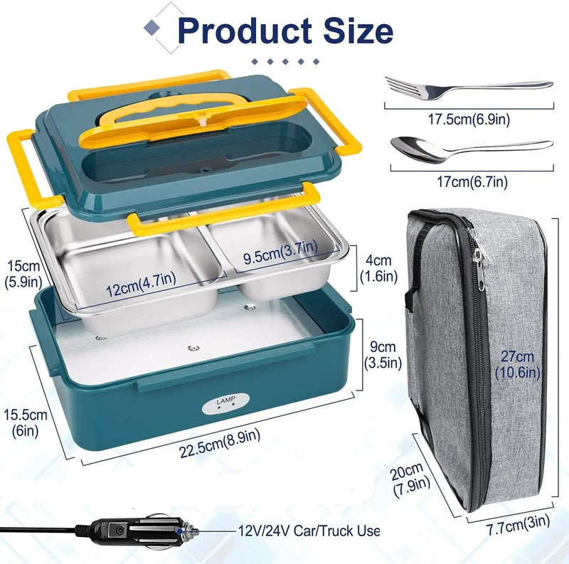 salelink.co.nz Unbranded Electric Heated Lunch Box Electric Heated Lunch Box (PR7077 (1)) | Action Outdoors NZ
