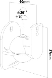 salelink.co.nz Unbranded 2pcs Universal Speaker Mount 2 Pack Universal Speaker Wall Mount Swivel Tilt