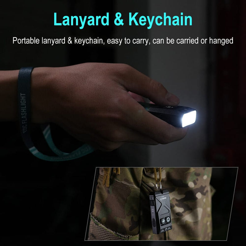 BORUIT EV15 Mini Light Rechargeable Torch EDC Work Lamp Keychain LED Flashlight – view 3