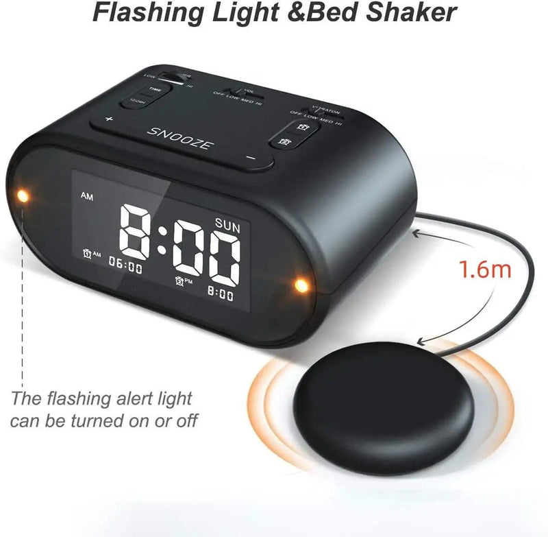salelink.co.nz Unbranded Super Loud Alarm Clock with Bed Shaker Super Loud Alarm Clock with Bed Shaker | Action Outdoors NZ