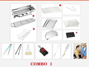 Foldable Stainless Steel BBQ Stove Grill Combo 1 – view 12