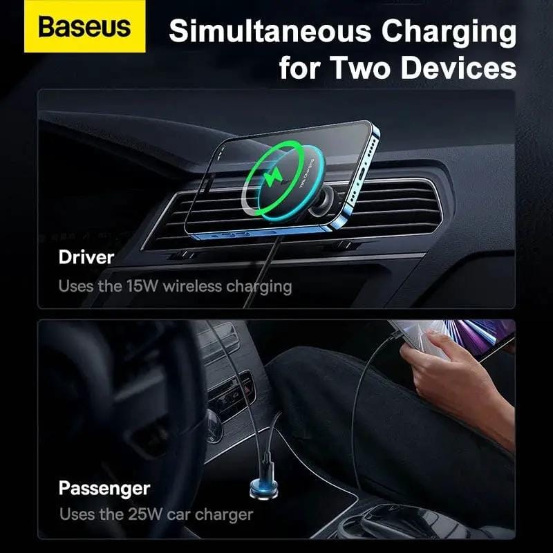 salelink.co.nz Baseus 40W Car Magnetic Wireless Charger 40W Car Magnetic Wireless Charger | Action Outdoors NZ