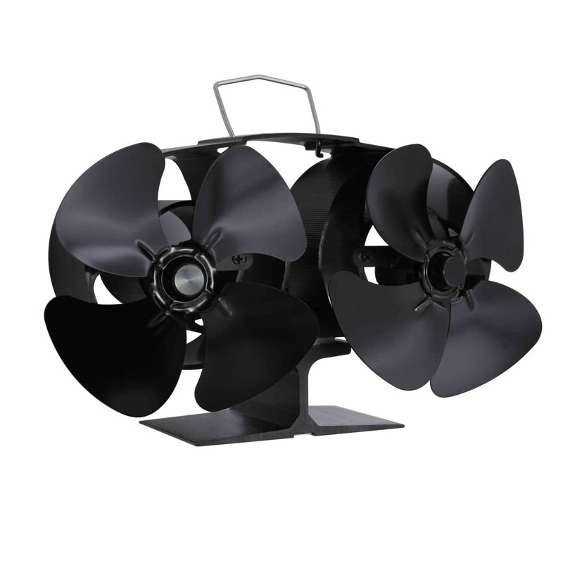 Two Heads Stove Fan Wood Log Burner Fireplace – view 2