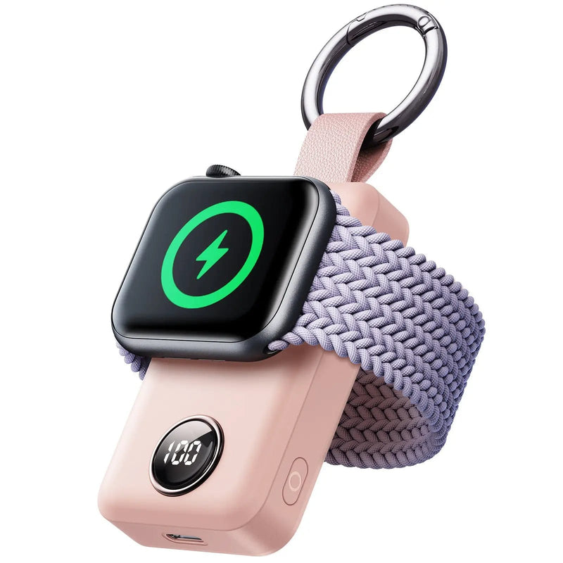 JOYROOM 2000mAh Wireless Charger For Apple Watch Pink – view 1