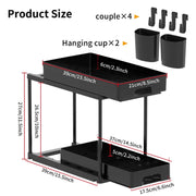 Under Sink Storage Kitchen Bathroom Cabinet Organizer – view 6