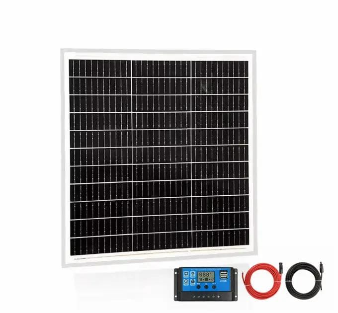 60W Solar Panel + 30A CONTROLLER + 10M Solar Extension Cable – view 1