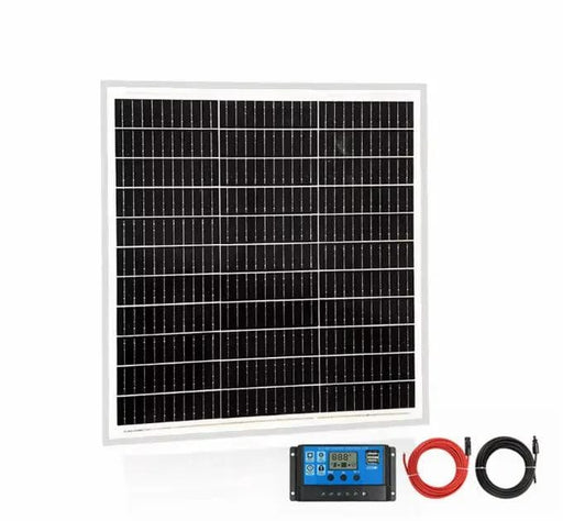 60W Solar Panel + 30A CONTROLLER + 10M Solar Extension Cable – view 1