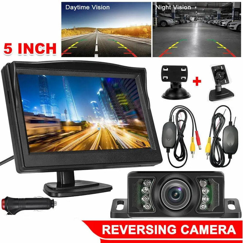 Wireless 5" Monitor Reverse Camera Rear View Parking – view 2