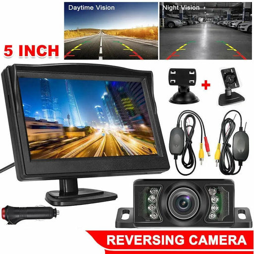 Wireless 5" Monitor Reverse Camera Rear View Parking – view 2