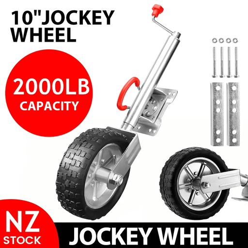 10'' Jockey Wheel 900kg 2000LBS Swing Up Solid Caravan Trailer Boat Heavy Duty – view 2