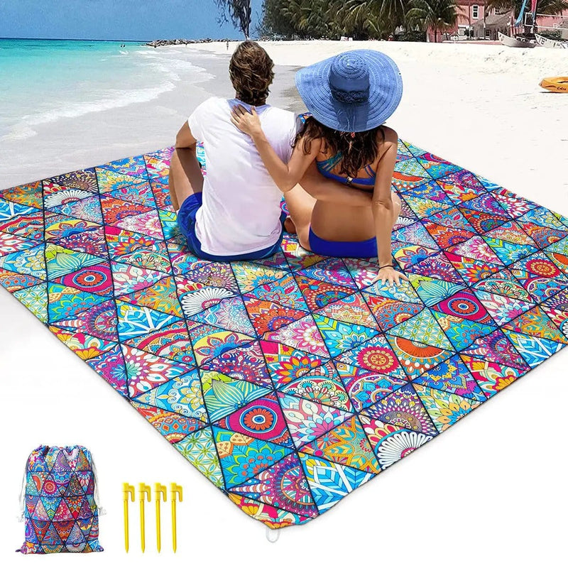 salelink.co.nz Unbranded Waterproof Sandproof Beach Blanket Waterproof Sandproof Beach Blanket | Action Outdoors NZ