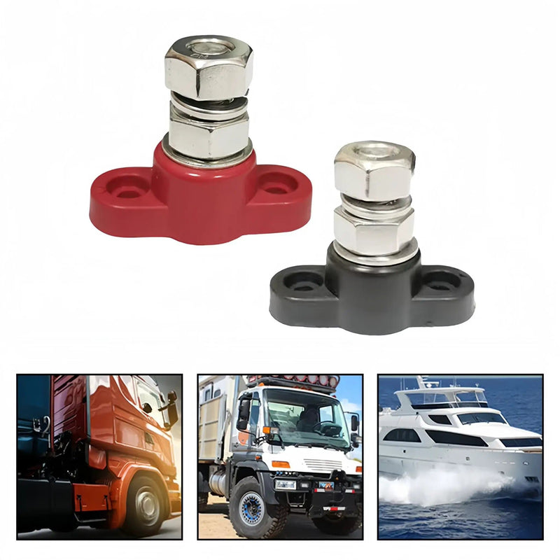 12V 3/8" Single Stud Bus Bar M10 Insulated Battery Post Junction Block – view 4
