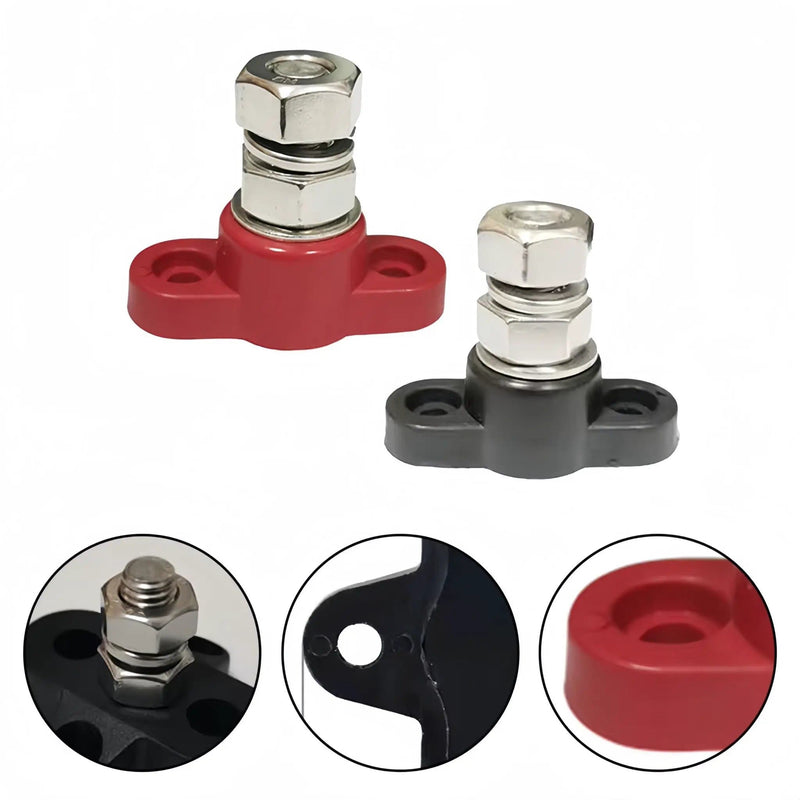 12V 3/8" Single Stud Bus Bar M10 Insulated Battery Post Junction Block – view 2
