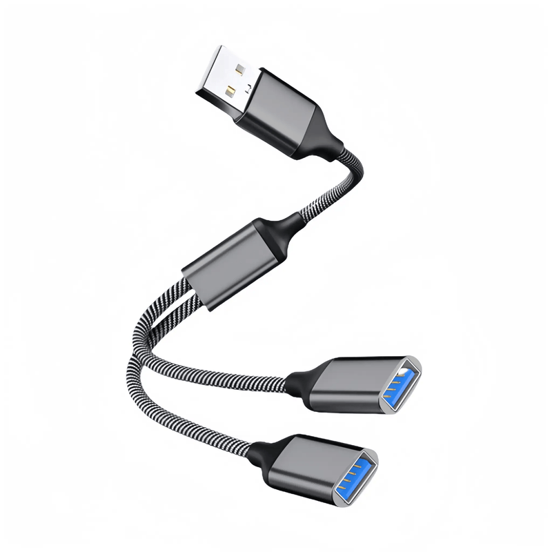 salelink.co.nz Unbranded USB Male to Dual USB Female Adapter USB Male to Dual USB Female Adapter | Action Outdoors NZ