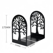 salelink.co.nz Unbranded 2x Decorative Book Ends 2x Decorative Book Ends Set Heavy Duty Metal Black