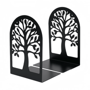 salelink.co.nz Unbranded 2x Decorative Book Ends 2x Decorative Book Ends Set Heavy Duty Metal Black