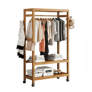 salelink.co.nz Unbranded Wooden Coat Rack on Wheels 80cm Wooden Coat Rack on Wheels 80cm | Action Outdoors NZ