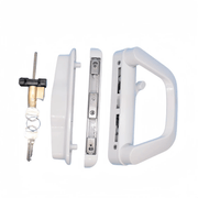 Patio Sliding Door Handle Set with Lock White – view 1