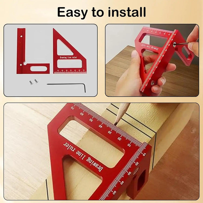 salelink.co.nz Unbranded 3D Multi Angle Measuring Ruler Metric 3D Multi Angle Measuring Ruler Metric | Action Outdoors NZ