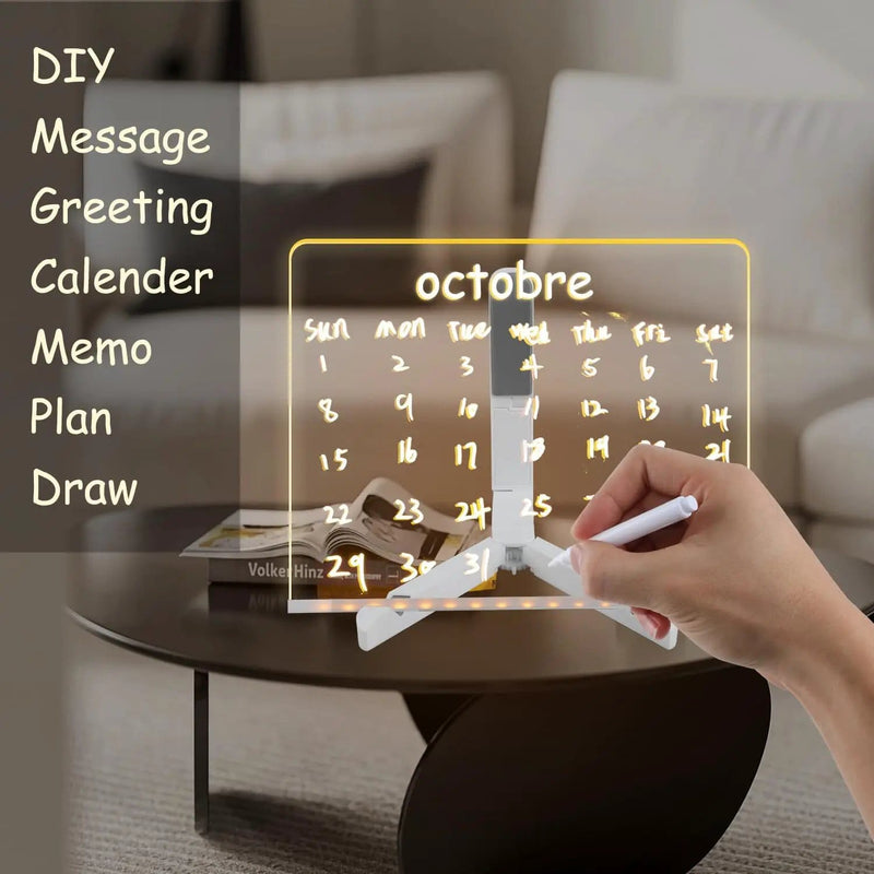 Led Acrylic Message Board with White Pen 20x20cm – view 3