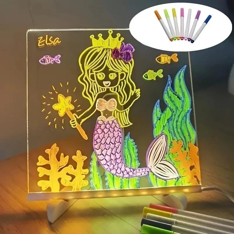 Led Acrylic Message Board with Color Pens – view 2