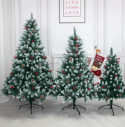 2.1M Christmas Tree 1100 Tips with Red Berries and Pinecones – view 6