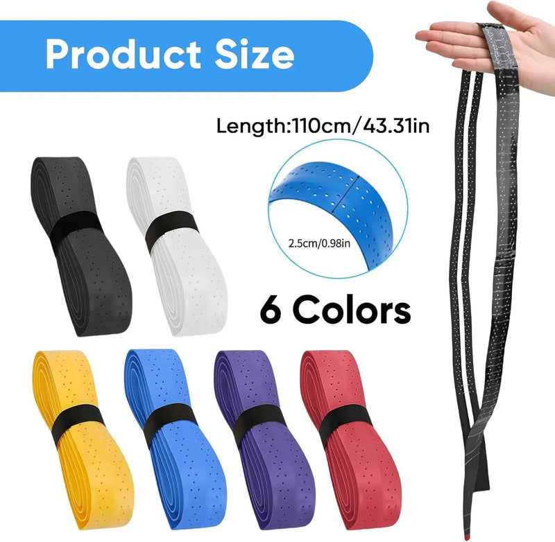 salelink.co.nz Unbranded 6Pcs Tennis Racket Grip Tapes 6Pcs Tennis Racket Grip Tapes | Action Outdoors NZ