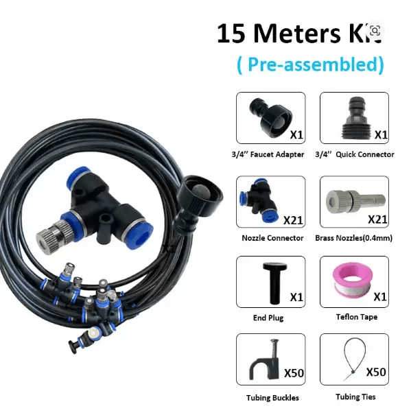 salelink.co.nz Unbranded 15M Outdoor Misting Cooling System 15M Outdoor Misting Cooling System (GZJ3166) | Action Outdoors NZ